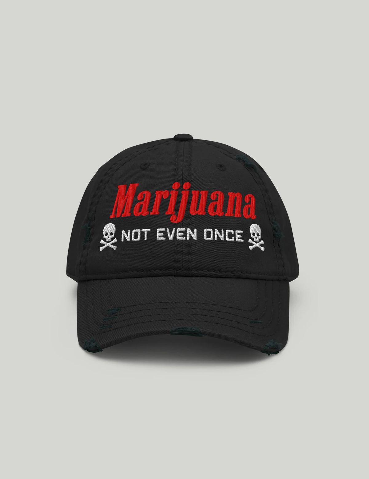 Marijuana Distressed Dad Hat