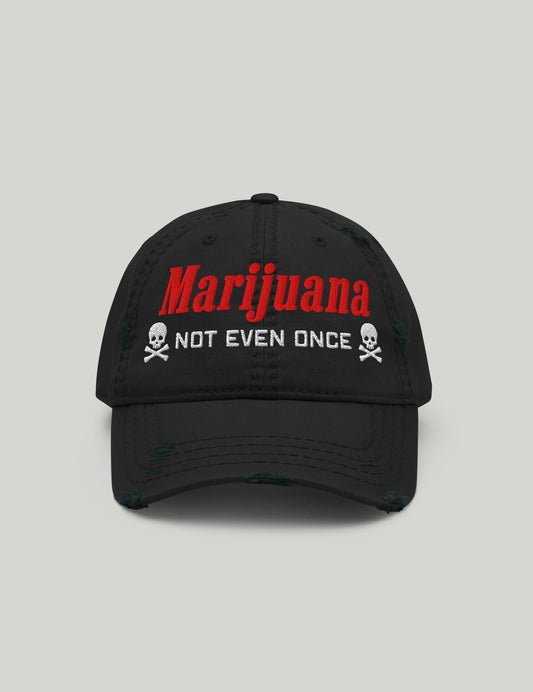 Marijuana Distressed Dad Hat